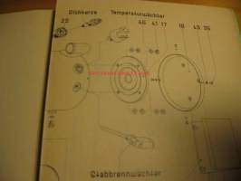 Webasto WB 14001 WB 14002 -varaosakuvasto 1966