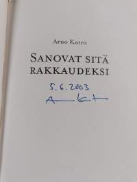 Sanovat sitä rakkaudeksi (signeerattu)
