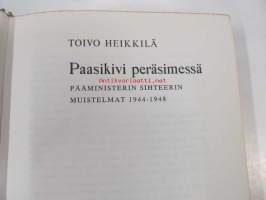 Paasikivi peräsimessä : pääministerin sihteerin muistelmat 1944-1948