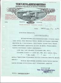 Turun Pussi- ja Kirjekuoritehdas  Oy Turku 1931- firmalomake