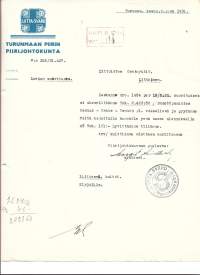 Lotta Svärd Turunmaan Piirin Piirijohtokunta  Turku 1931- firmalomake