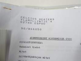 Celsius Heaters - Wintermiser 6500 vesikiertoinen sisätila- / moottorilämmitin -asennusohjeet, käyttö ym. myös ruotsinkielinen osuus
