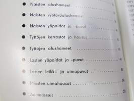 Tricol 1961 Keväthinnasto - kuvitettu vaatehinnasto