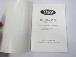 Tico syksy 1961 hinnasto - kuvitettu vaatehinnasto