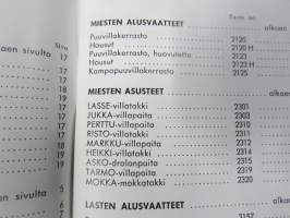 Tico syksy 1961 hinnasto - kuvitettu vaatehinnasto