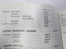 Tico syksy 1961 hinnasto - kuvitettu vaatehinnasto