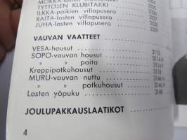 Tico syksy 1961 hinnasto - kuvitettu vaatehinnasto