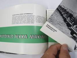 Autotalo Pekka Mäkinen, Tampere -esite (Sisu, Vanaja ym.), erään aikakautensa suurimman toimijan esittely / mainos