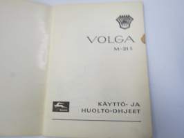 Volga M, M-21 (M21) Huolto-ohjeet (käyttöohjekirja) -owner´s / operator´s manual