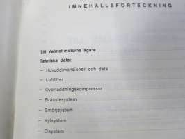 Valmet 310 B, 411 A, 4111 AS dieselmotorerna, drift och skötsel /  instruktionsbok -käyttöohjekirja, ruotsinkielinen