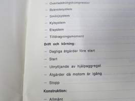 Valmet 310 B, 411 A, 4111 AS dieselmotorerna, drift och skötsel /  instruktionsbok -käyttöohjekirja, ruotsinkielinen