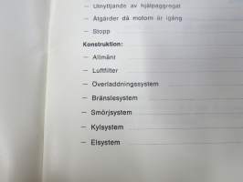 Valmet 310 B, 411 A, 4111 AS dieselmotorerna, drift och skötsel /  instruktionsbok -käyttöohjekirja, ruotsinkielinen