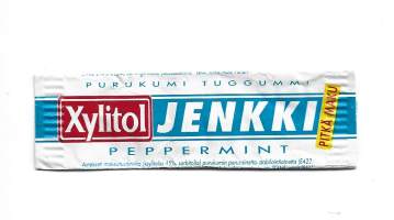 Xylitol Jenkki Pepperminttyhjä tuotapakkaus purkkakääre makeiskääre