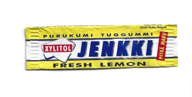 Xylitol Jenkki Fresh Lemon tyhjä tuotapakkaus purkkakääre makeiskääreE&#039;