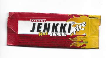 Xylitol Jenkki Firetyhjä tuotapakkaus purkkakääre makeiskääre