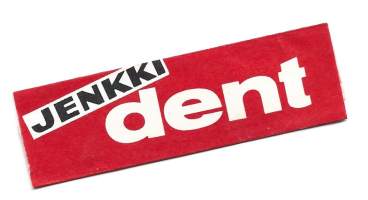 Jenkki denttyhjä tuotapakkaus purkkakääre makeiskääre