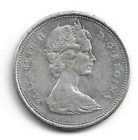 Kanada 25 cents 1867-1967  100v juhlaraha hopeaa 5,83 g 0.800