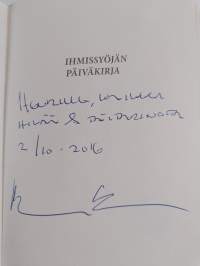 Ihmissyöjän päiväkirja (signeerattu, tekijän omiste)