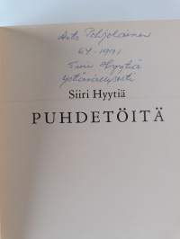 Puhdetöitä (signeerattu, tekijän omiste)