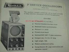 Heathkit 3&quot; service oscilloscope -myyntiesite