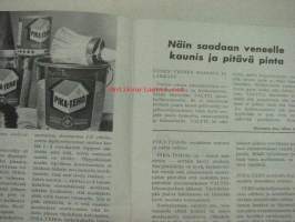 Tikkurilan Viesti 1965 nr 1 -asiakaslehti, sisältää asiapitoisia ammattiartikkeleita maalaus- suojaus- ja pinnoitustöistä ja materiaaleista