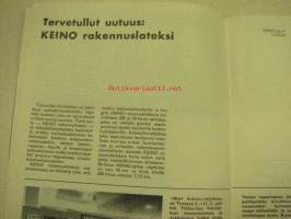 Tikkurilan Viesti 1966 nr 1 -asiakaslehti, sisältää asiapitoisia ammattiartikkeleita maalaus- suojaus- ja pinnoitustöistä ja materiaaleista
