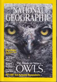 National Geographic  - December 2002. The Magic of Snowy Owls. By Camel Across The Sahara