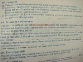 Postimaksut kotimaassa 1.1.1967 -hintajuliste