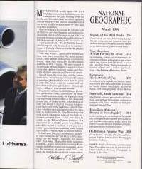 National Geographic  - March 1986.  Giant Pandas. Sam Houston. Fez. Narwhals. Tenn-Tom&#039;s Waterway. Walking Britain&#039;s Pennine Ways