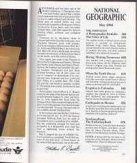 National Geographic  - May 1986.  Serengeti. Tennesee. Volcano. Earthquake. Newfoundland
