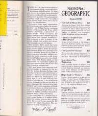 National Geographic  - August 1986.  Oregon Trail. Uranus. Ulysses. Argentina. &quot;Victory Climb&quot;. Ants