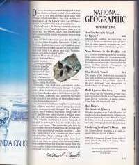 National Geographic  - October 1986. Soviets in Space.The Dutch Touch. Red Deer. New Pacific Nation.