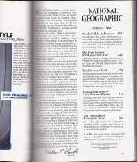 National Geographic  - October 1985. Arabia&#039;s Frankincense Trail. H.M.S Pandora&#039;s Wreck. Trumpeter Swan.Two Samoas