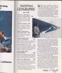 National Geographic  - May 1985.  Vietnam Memorial. The Nile. The Atom. Bob Marshall. Wilderness Battle