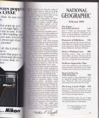National Geographic  - February 1985.  Maine/Maritimes. The Poppy. Mummies. Mongolia. Balloon Solo.