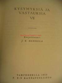 Kysymyksiä ja vastauksia VII