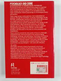Psychology and crime : an introduction to criminological psychology