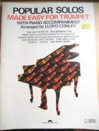 Popular solos made easy for trumpet with piano accompaniment