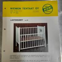 Lastensänky -esite, myyntiesite  huonekalu-esite