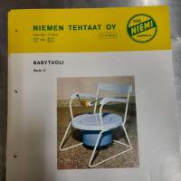Babytuoli -esite, myyntiesite  huonekalu-esite