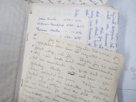 Gunnel Lehtinen-Cleven (&amp; Fredric Cleve) vastaanottamia kirjeitä, papereita - lippusia ja lappusia, isohko erä sukuhistoriaa pitkähköltä ajanjaksolta