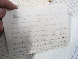 Gunnel Lehtinen-Cleven (&amp; Fredric Cleve) vastaanottamia kirjeitä, papereita - lippusia ja lappusia, isohko erä sukuhistoriaa pitkähköltä ajanjaksolta