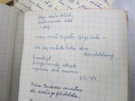 Gunnel Lehtinen-Cleven (&amp; Fredric Cleve) vastaanottamia kirjeitä, papereita - lippusia ja lappusia, isohko erä sukuhistoriaa pitkähköltä ajanjaksolta