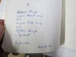 Gunnel Lehtinen-Cleven (&amp; Fredric Cleve) vastaanottamia kirjeitä, papereita - lippusia ja lappusia, isohko erä sukuhistoriaa pitkähköltä ajanjaksolta