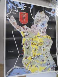 Lappi Lappland - Lapin läänin matkailulautakunnan julkaisu nr 5 -Lapin matkailukartta / juliste