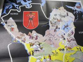 Lappi Lappland - Lapin läänin matkailulautakunnan julkaisu nr 5 -Lapin matkailukartta / juliste