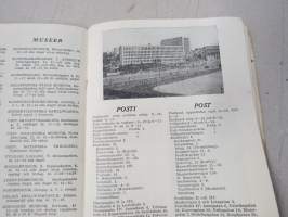 Missä ja mitä Helsingissä? Matkailijakartta 1946 Turistkarta - Vad och var i Helsingfors