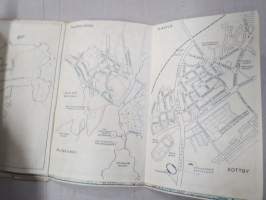 Missä ja mitä Helsingissä? Matkailijakartta 1946 Turistkarta - Vad och var i Helsingfors