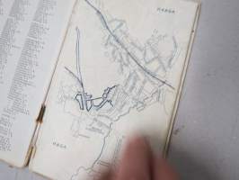 Missä ja mitä Helsingissä? Matkailijakartta 1946 Turistkarta - Vad och var i Helsingfors