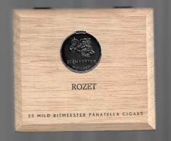 Ritmeester Holland Rozet Cigars    - sikarilaatikko puuta , koko 13x16x3 cm